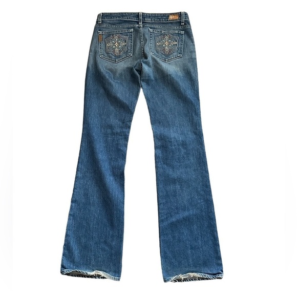 Paige Benedict Canyon embroidered pocket  Bootcut Jeans size 30 Y2K - Picture 1 of 8